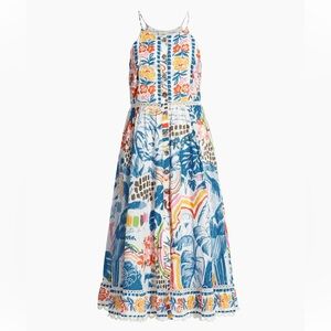 EUC FARM Rio Wild Brazil midi sundress colorful size M 8-10